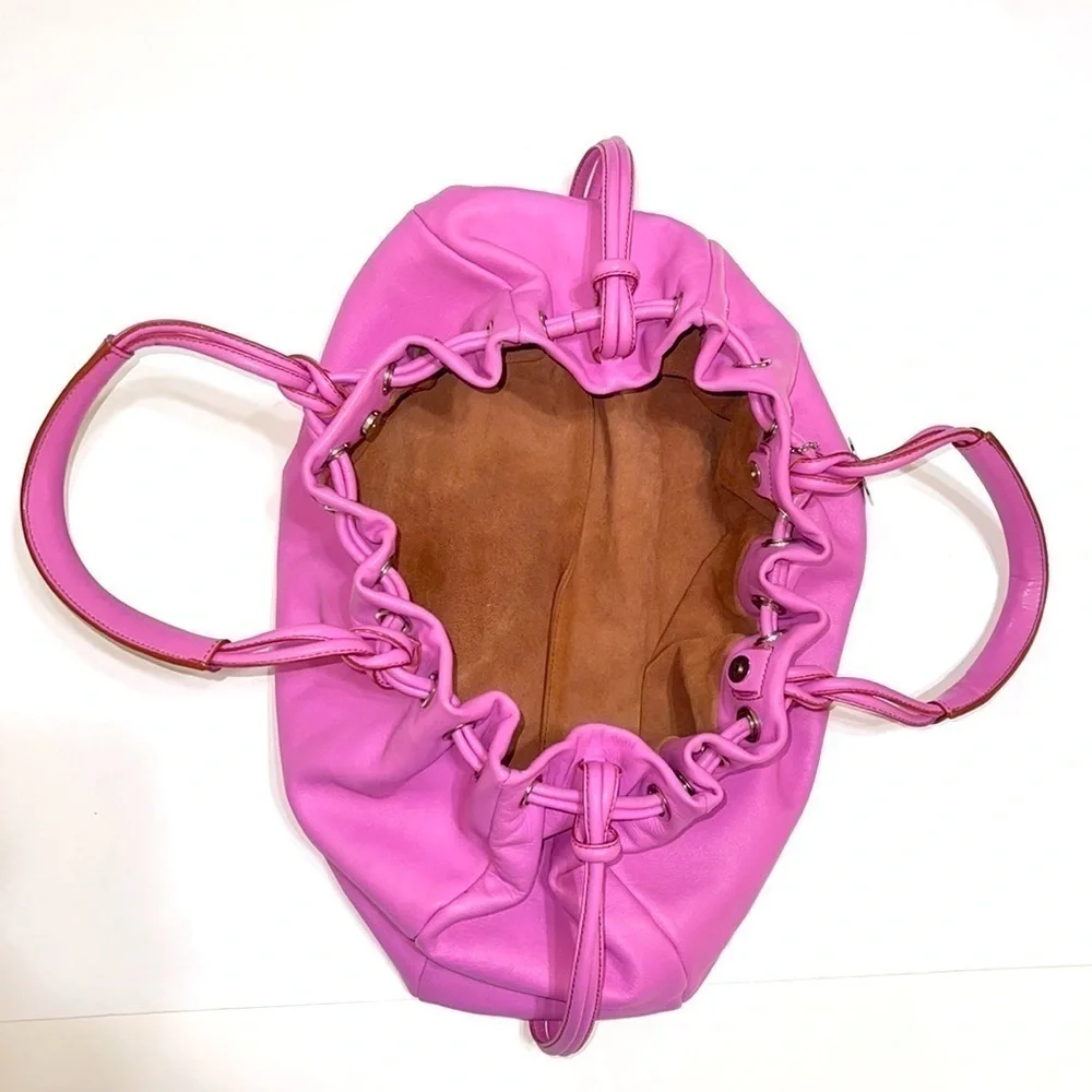 Tanner Krolle Pink Leather Tote Bag